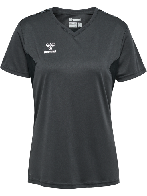 hmlAUTHENTIC PL JERSEY S/S WOMAN, ASPHALT, packshot