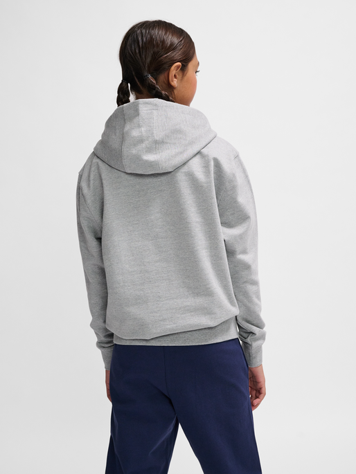 hmlGO 2.0 HOODIE KIDS, GREY MELANGE, model