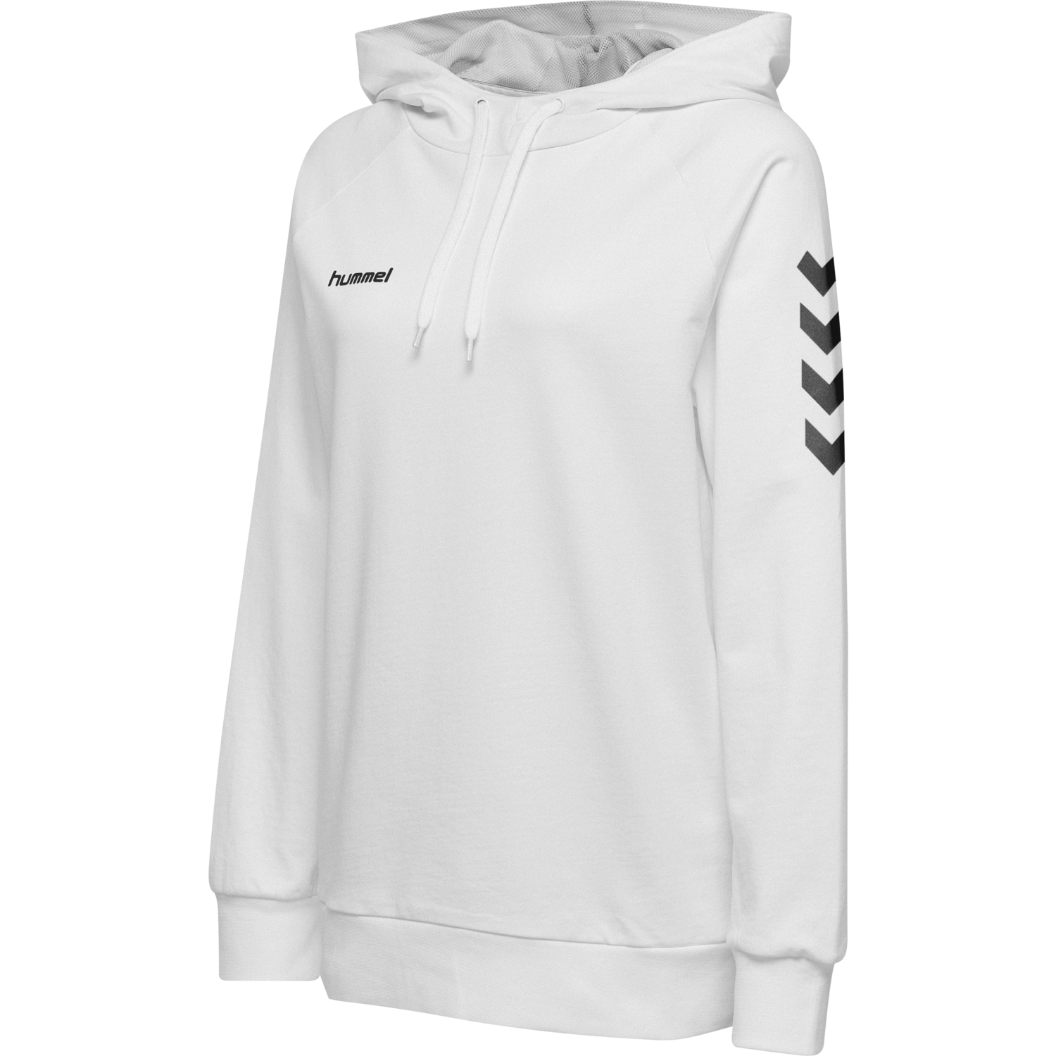 HUMMEL GO COTTON HOODIE WOMAN, WHITE, packshot