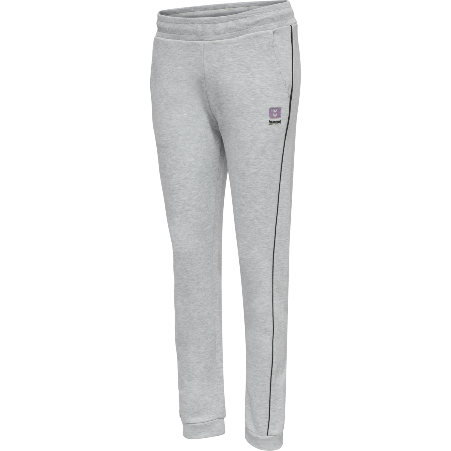 hmlLGC YOKO REGULAR PANTS, LIGHT GREY MELANGE, packshot