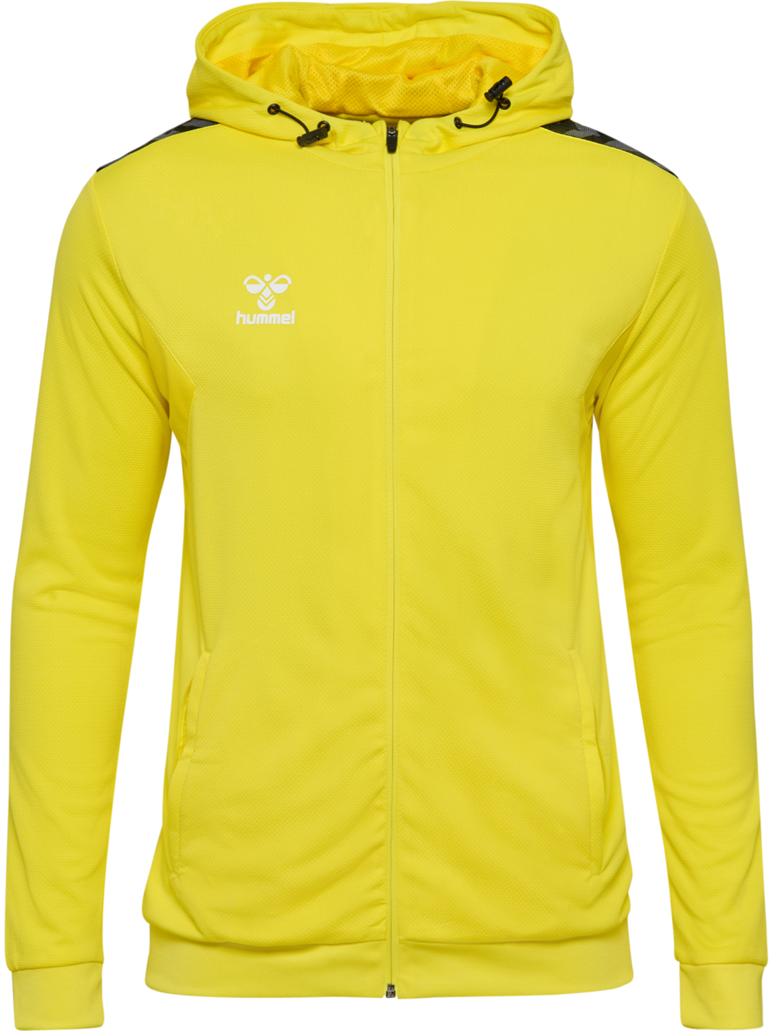 hmlAUTHENTIC PL ZIP HOODIE, BLAZING YELLOW, packshot