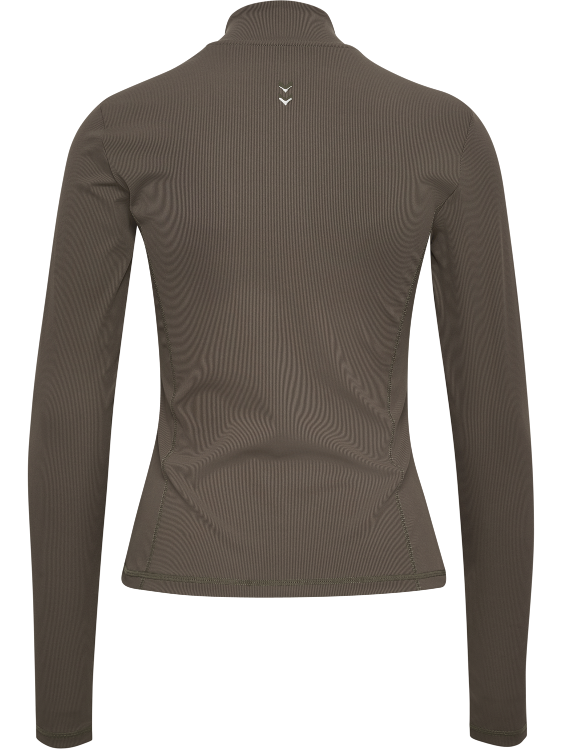 hmlPRIMA W RIB ZIP BLOUSE, MAJOR BROWN, packshot