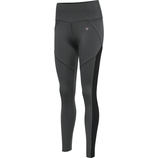 hmlNORMA HIGH WAIST TIGHTS, ASPHALT, packshot