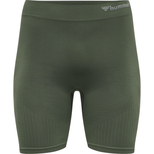 hmlSTROKE SEAMLESS TIGHT SHORTS, THYME, packshot