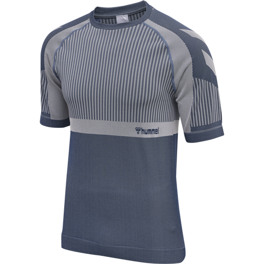 hmlMT UNIT SEAMLESS T-SHIRT, INSIGNIA BLUE/CHATEAU GRAY, packshot
