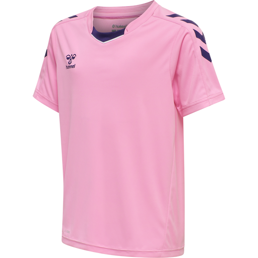 hmlCORE XK POLY JERSEY S/S KIDS, COTTON CANDY, packshot