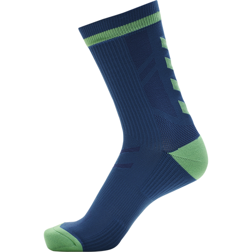 ELITE INDOOR SOCK LOW PA, GREEN ASH/BLUE CORAL, packshot
