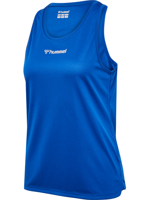 hmlRUN SINGLET S/L WOMAN, TRUE BLUE, packshot