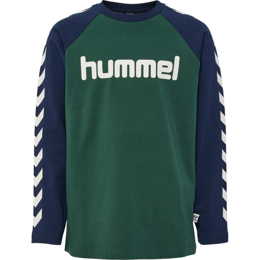 hmlBOYS T-SHIRT L/S, PINENEEDLE, packshot