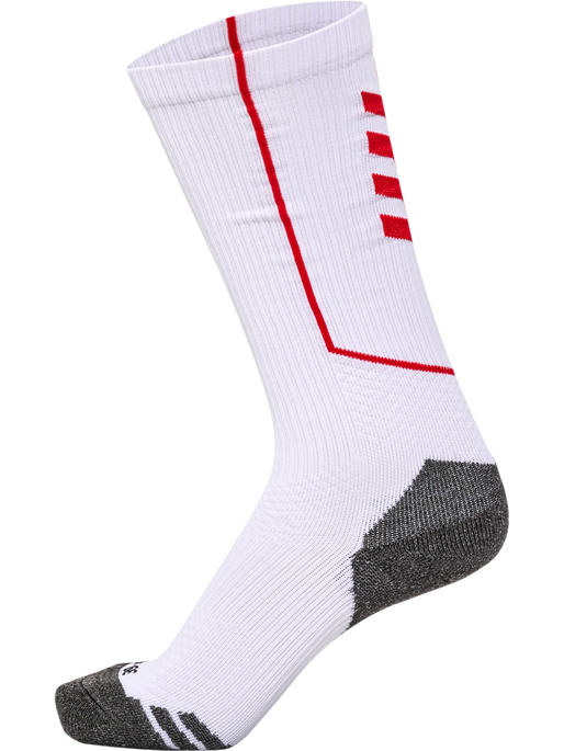 hmlPRO TRAINING SOCKS HIGH, WHITE/TRUE RED, packshot