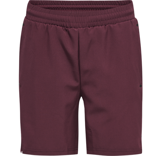 hmlMOVE GRID WOVEN SHORTS KIDS, GRAPE WINE, packshot