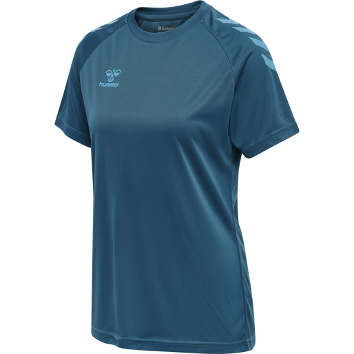 hmlCORE XK CORE POLY TEE  S/S WOMAN, BLUE CORAL, packshot