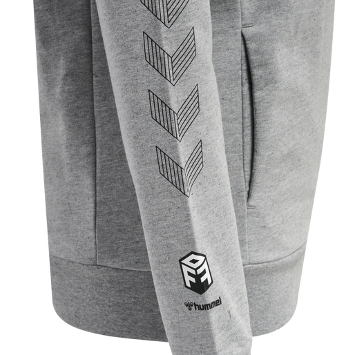 hmlMOVE GRID COTTON SWEATSHIRT WOMA, GREY MELANGE, packshot