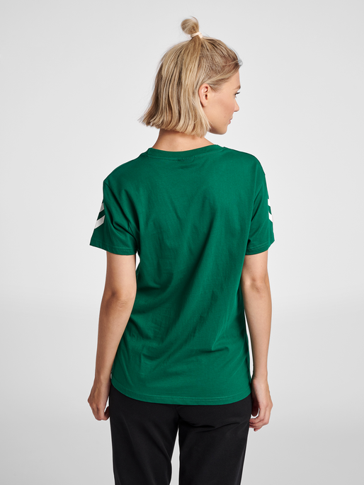 HUMMEL GO COTTON T-SHIRT WOMAN S/S, EVERGREEN, model
