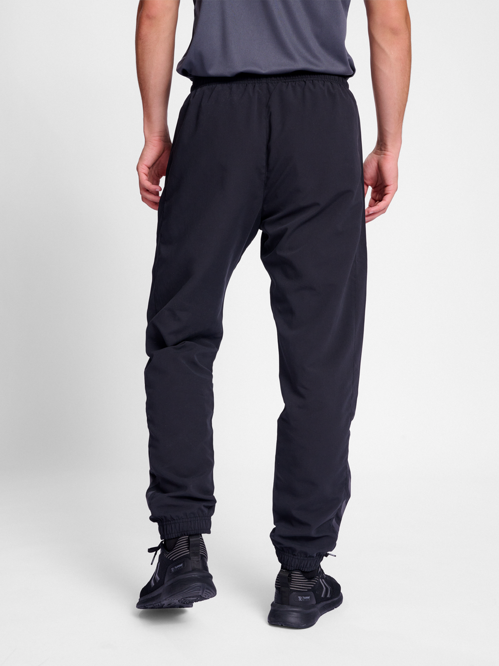 Black woven track pants hot sale