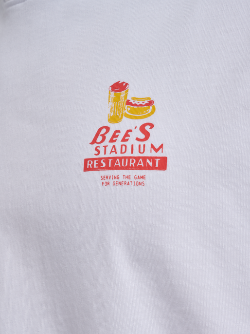 hmlLOOSE T-SHIRT S/S BEES STADIUM, WHITE/PAPRIKA hmlLOOSE T-SHIRT S/S BEES STADIUM, WHITE/PAPRIKA, packshot