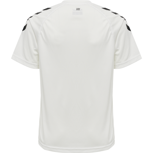 hmlCORE XK CORE POLY TEE S/S KIDS, WHITE, packshot