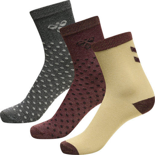 hmlBETA SOCK 3-PACK, CHOCOLATE TRUFFLE , packshot