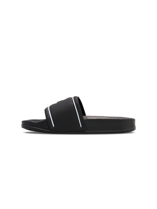 POOL SLIDE JR , BLACK/WHITE, packshot