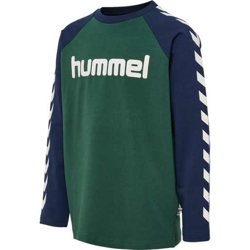 hmlBOYS T-SHIRT L/S, PINENEEDLE, packshot
