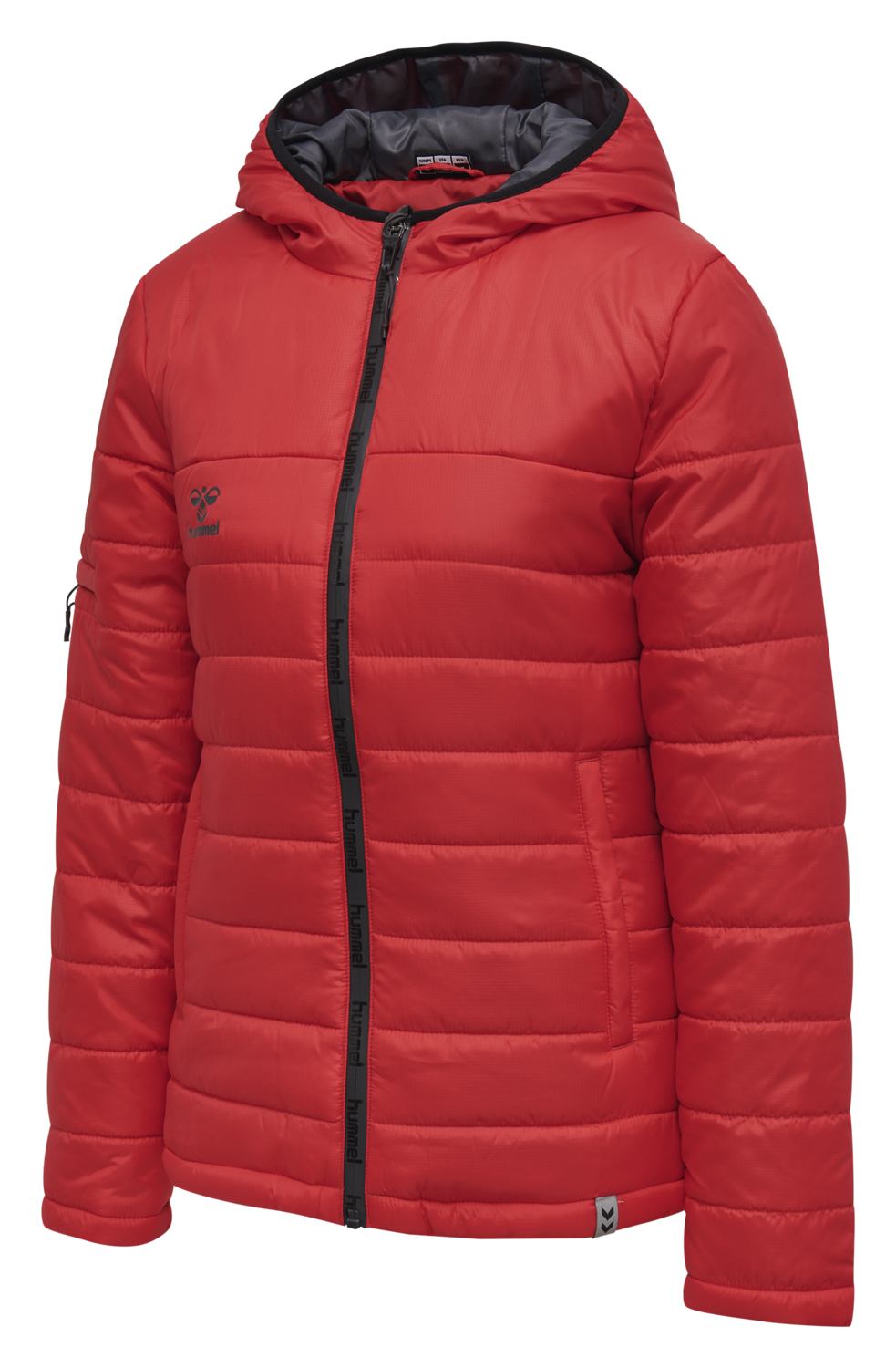 hmlNORTH QUILTED HOOD JACKET WOMAN, TRUE RED, packshot