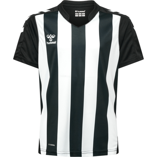 hmlCORE XK STRIPED JERSEY S/S KIDS, BLACK/WHITE, packshot