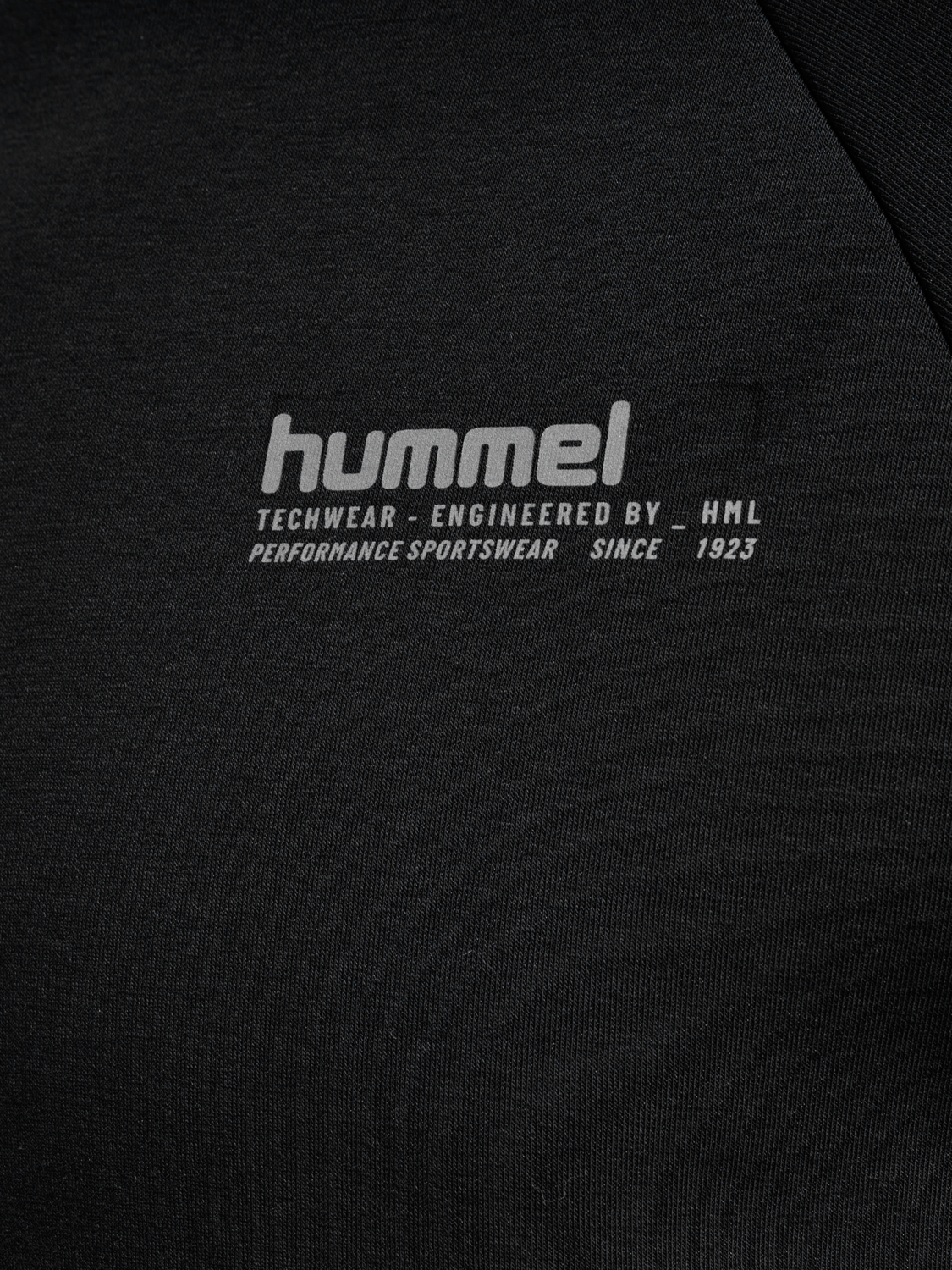 hmlTECH FLEECE REGULAR CREW, BLACK, packshot