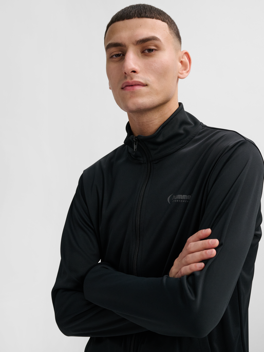 hmlFELIX  POLY TRACKSUIT SET, BLACK, model