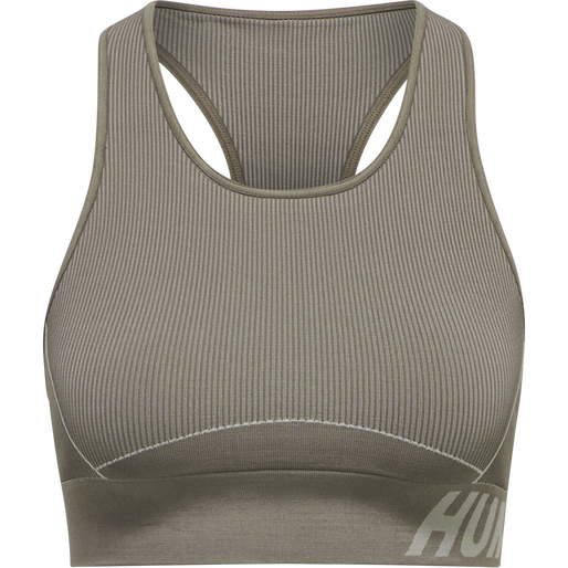 hmlTE CHRISTEL SEAMLESS SPORTS TOP, CHATEAU GRAY/DRIFTWOOD MELANGE, packshot