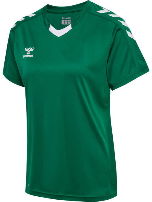 hmlCORE XK POLY JERSEY S/S WOMAN, EVERGREEN, packshot