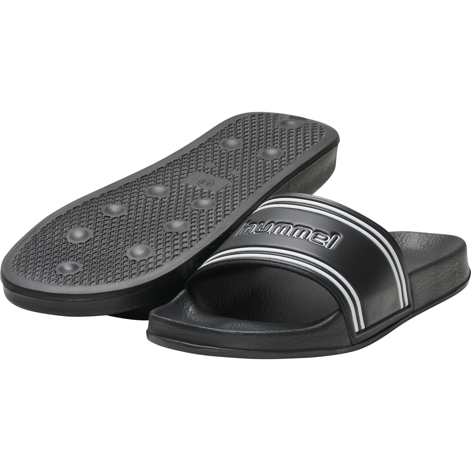 POOL SLIDE RETRO, BLACK, packshot