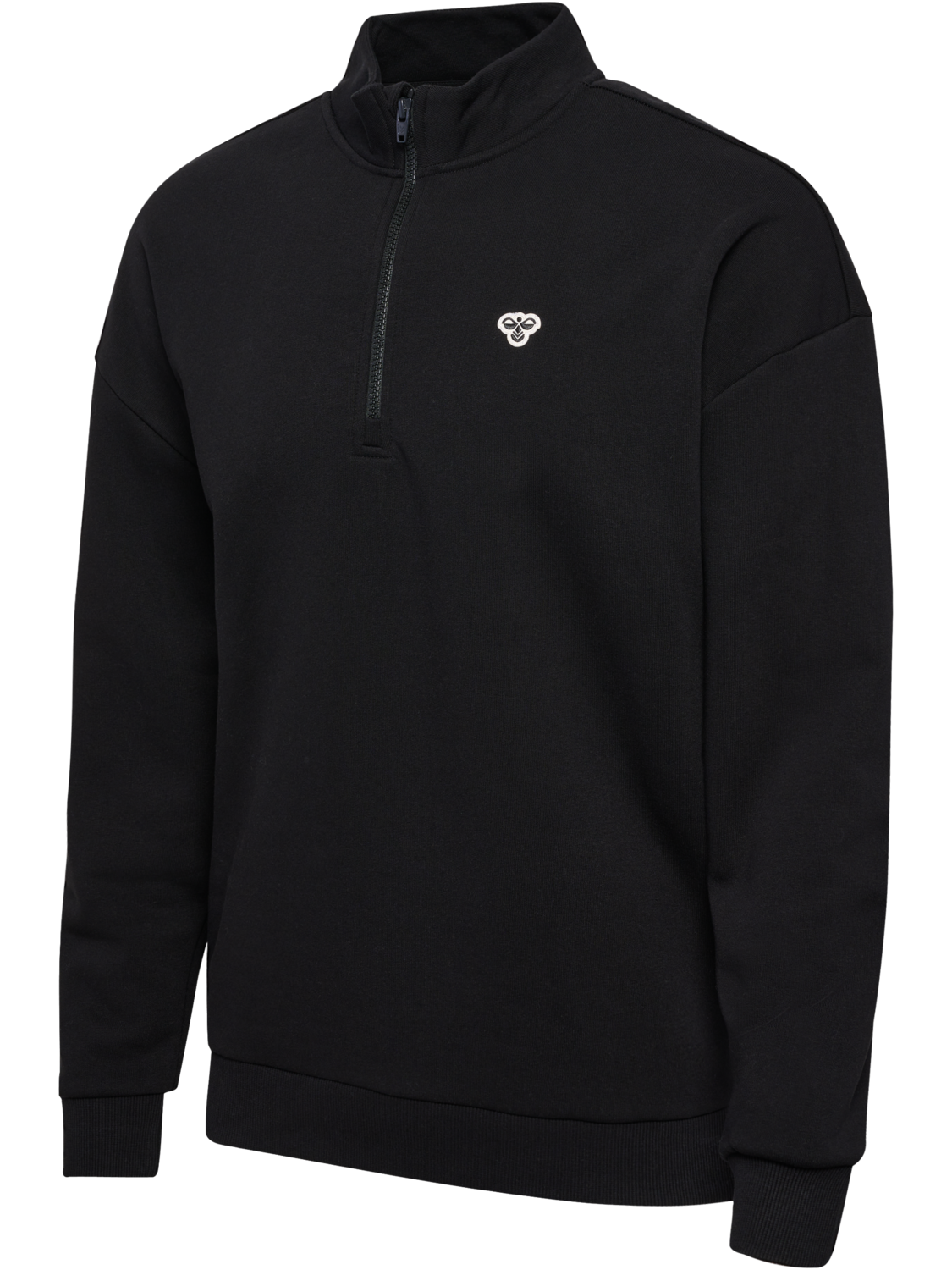 hmlLOOSE HALF ZIP  BEE, BLACK, packshot