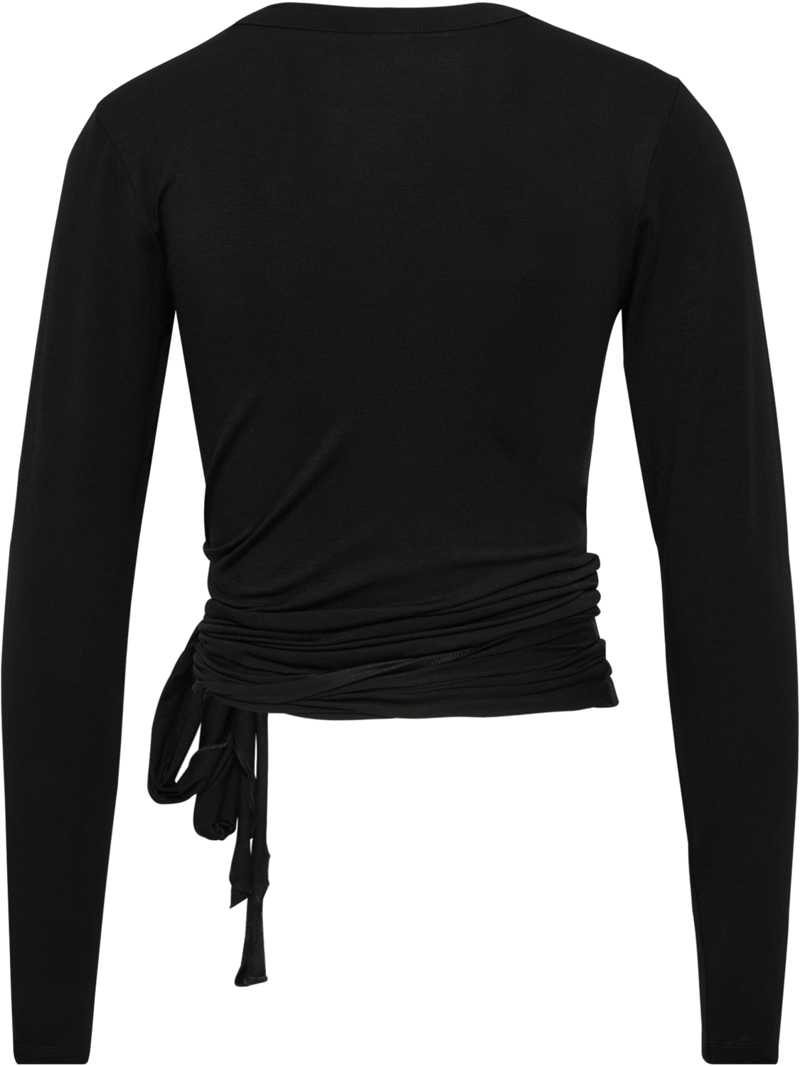 hmlSOFT WRAP BLOUSE, BLACK, packshot