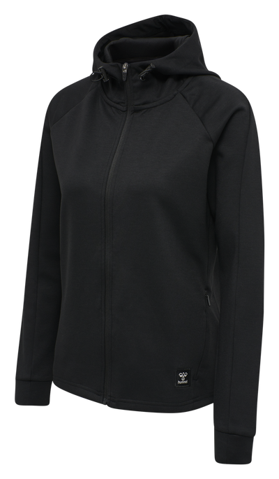 hmlESSI ZIP HOODIE, BLACK, packshot