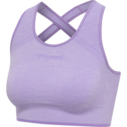 hmlMT UNA SEAMLESS SPORTS TOP, LAVENDER MELANGE, packshot