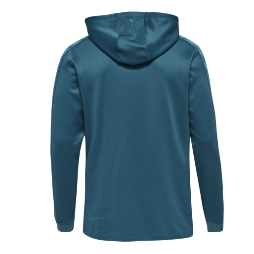 hmlCORE XK POLY SWEAT HOODIE, BLUE CORAL, packshot