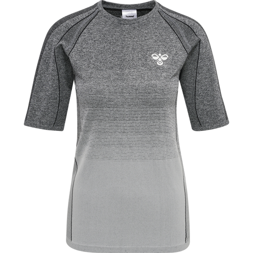 hmlGG12 TRAINING SEAMLESS S/S WOMAN, BLACK MELANGE, packshot