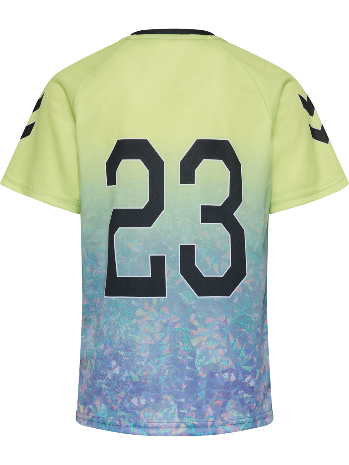 hmlSHIMMER T-SHIRT S/S, SHADOW LIME/BLACK, packshot