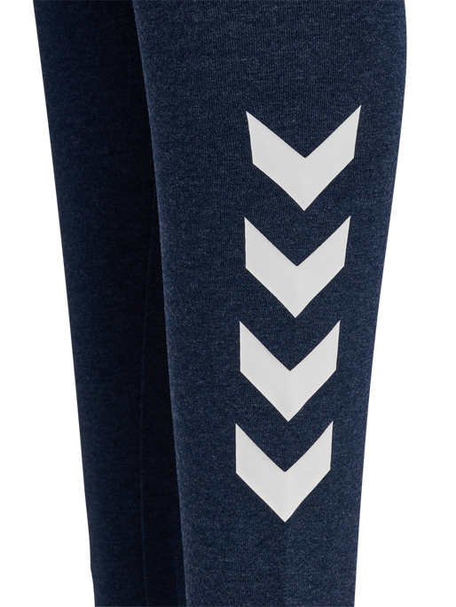 hmlJR LOGO TIGHTS, DRESS BLUE MELANGE hmlJR LOGO TIGHTS, DRESS BLUE MELANGE, packshot