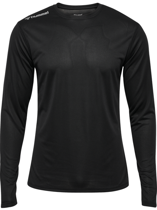 hmlRUN JERSEY L/S, BLACK hmlRUN JERSEY L/S, BLACK, packshot
