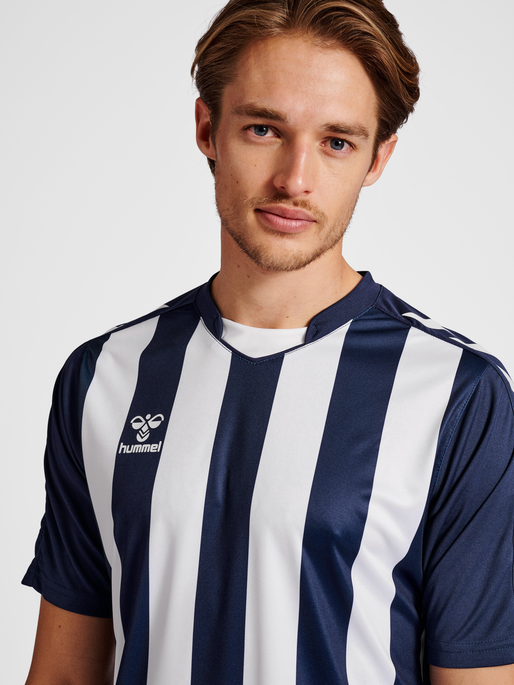hmlCORE XK STRIPED JERSEY S/S, MARINE, model