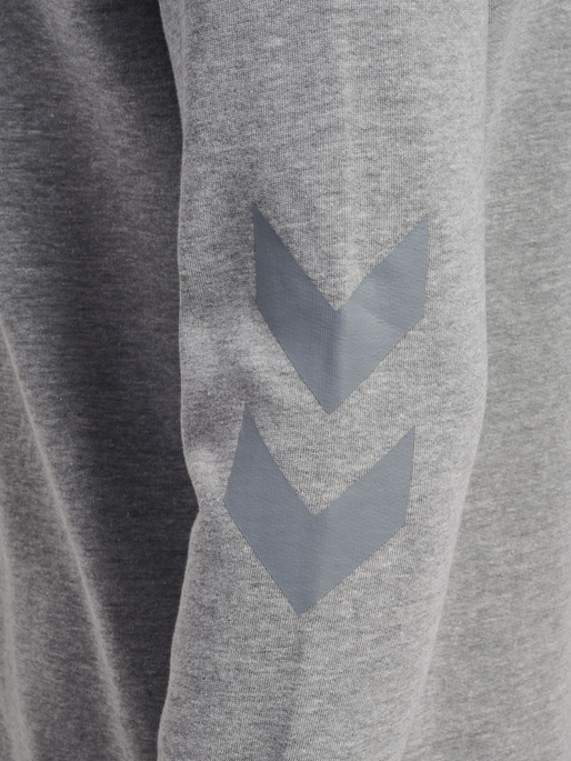 hmlLEGACY ZIP HOODIE, GREY MELANGE, packshot