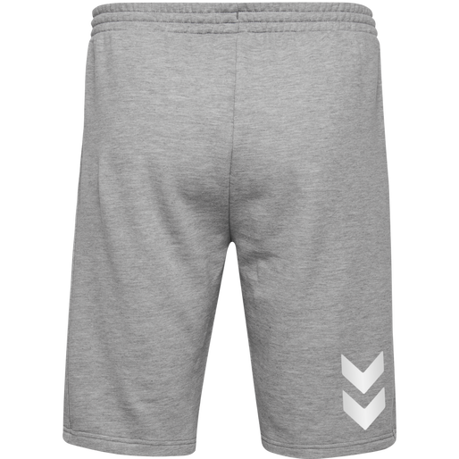 HMLGO COTTON BERMUDA SHORTS, GREY MELANGE, packshot