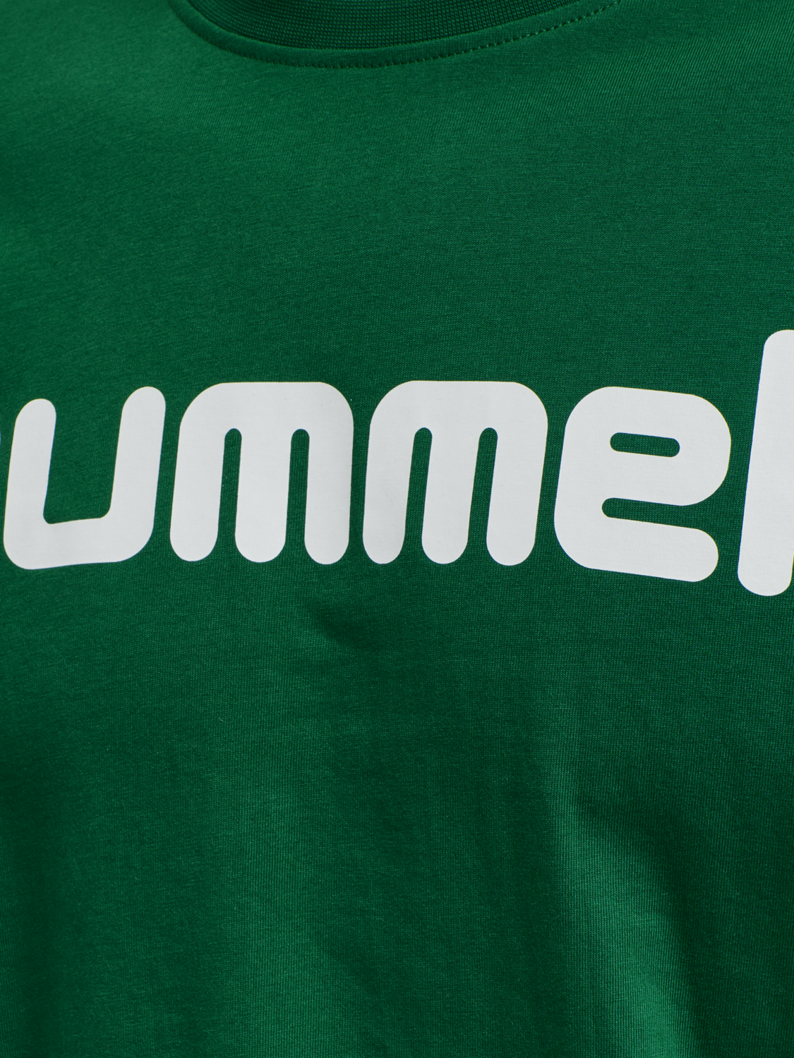 HUMMEL GO COTTON LOGO T-SHIRT S/S, EVERGREEN, packshot