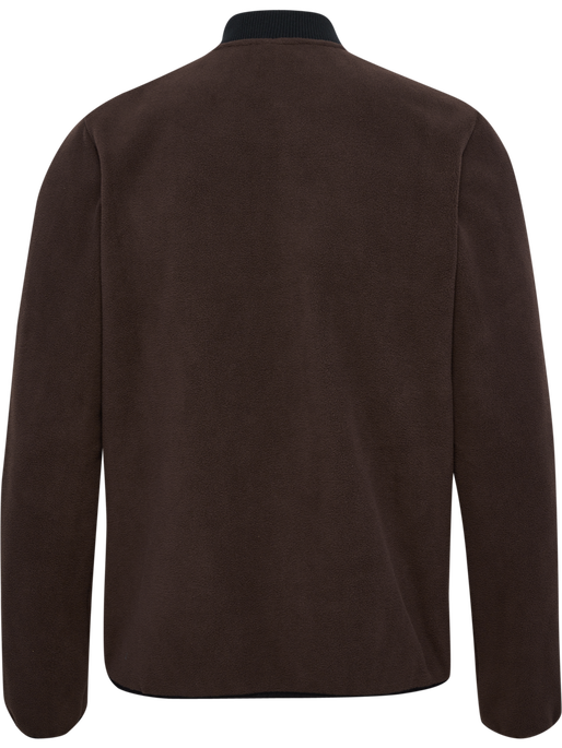 hmlFLEECE ZIP JACKET BEE, CHOCOLATE PLUM, packshot