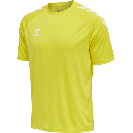 hmlCORE XK CORE POLY T-SHIRT S/S, BLAZING YELLOW, packshot