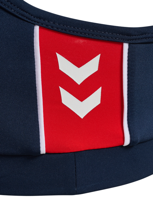 hmlPULSE PIPING LIGHT SUPPORT BRA, DRESS BLUES/MARS RED, packshot