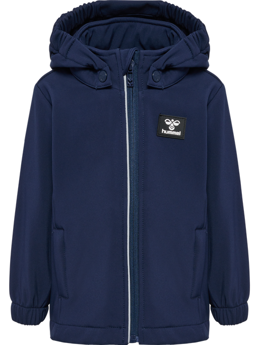 hmlMARS TEX MINI SOFTSHELL JACKET, BLACK IRIS, packshot