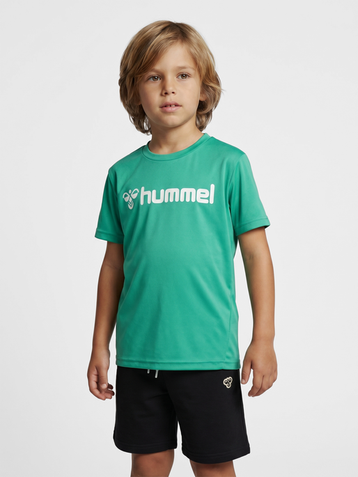 hmlLOGO JERSEY S/S KIDS, ATLANTIS, model