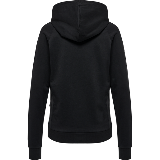 hmlMOVE GRID COTTON HOODIE WOMAN, BLACK, packshot